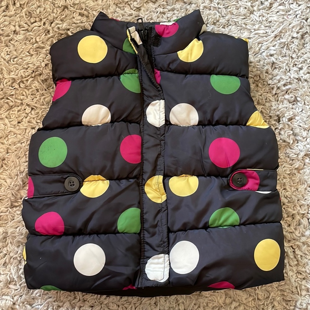 2010 Gymboree “Merry & Bright” Polka Dot Puffer Vest